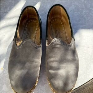 Sabah Gray Leather Women's Loafers